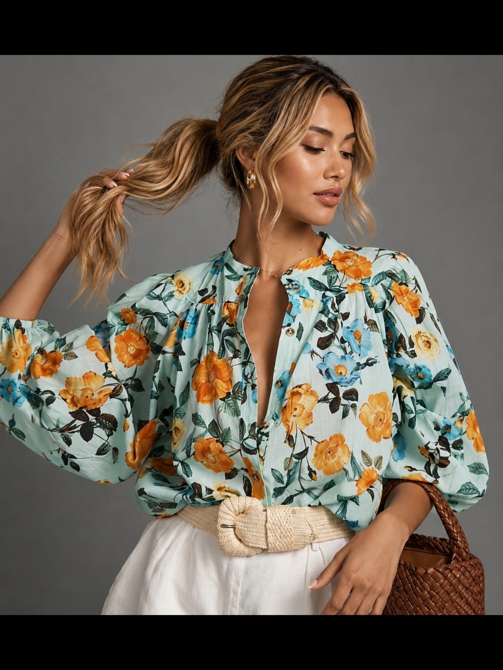 Maeve Anthropologie Floral Blouse XL Top